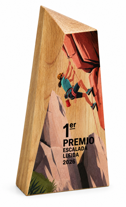 TROFEO MADERA DE TECA BLANCA